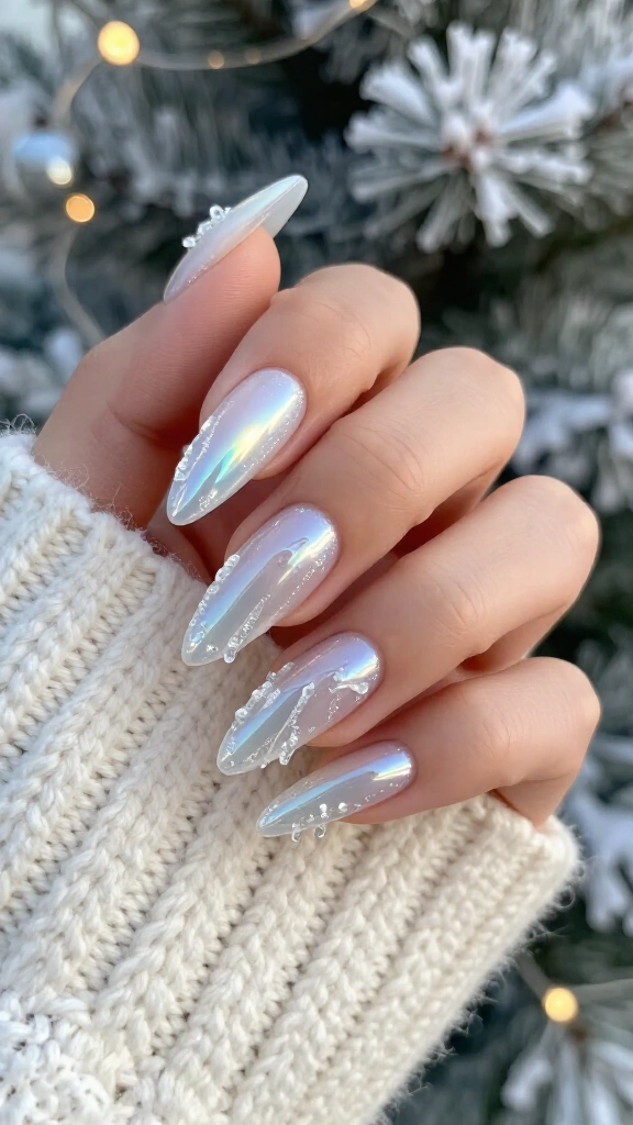 Holographic Dripping Icicle Stilettos