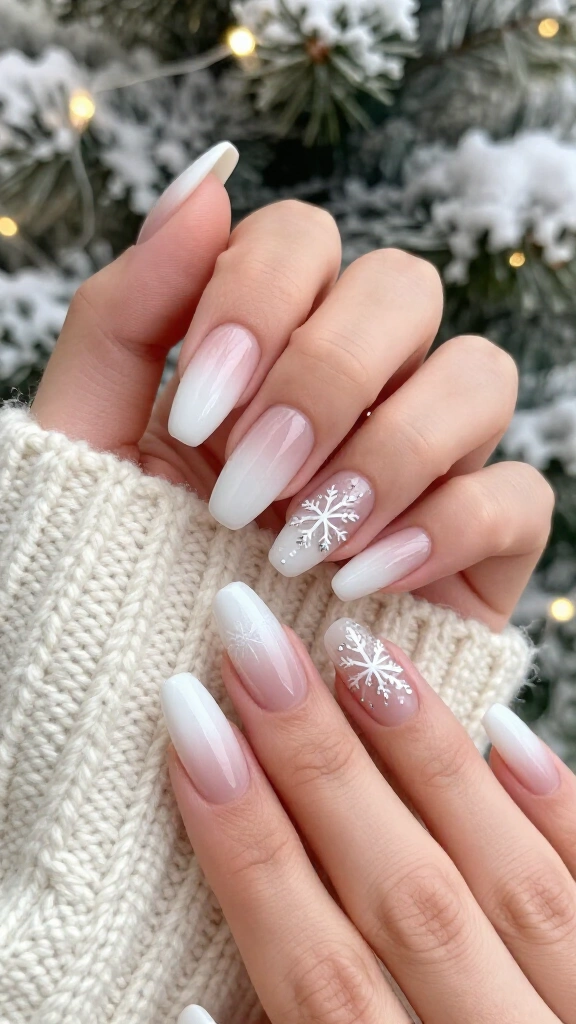 Winter Wonderland Snowflake Ombré