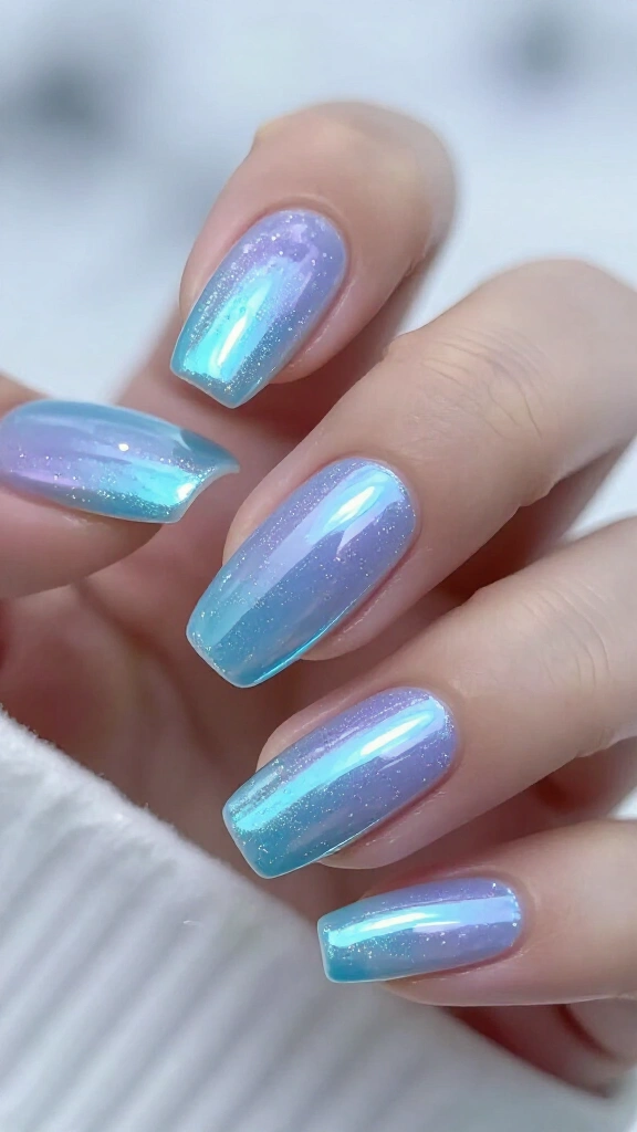 Icy Holographic Blue Chrome