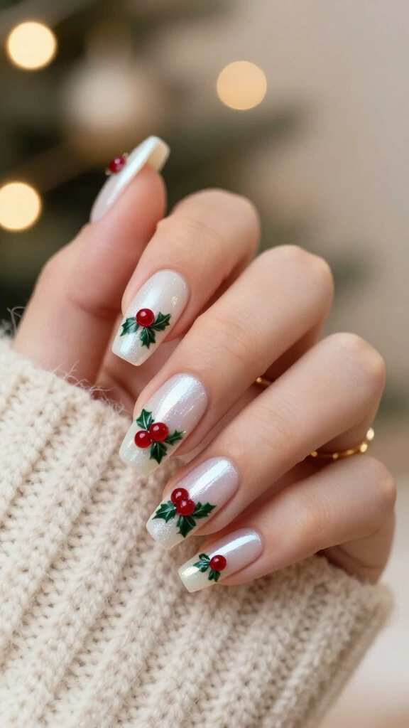 Glazed Donut Holly Berry Accents