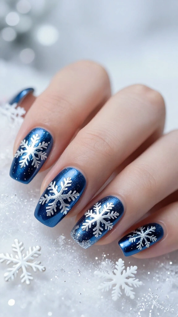 Snowflake stamping plate nails