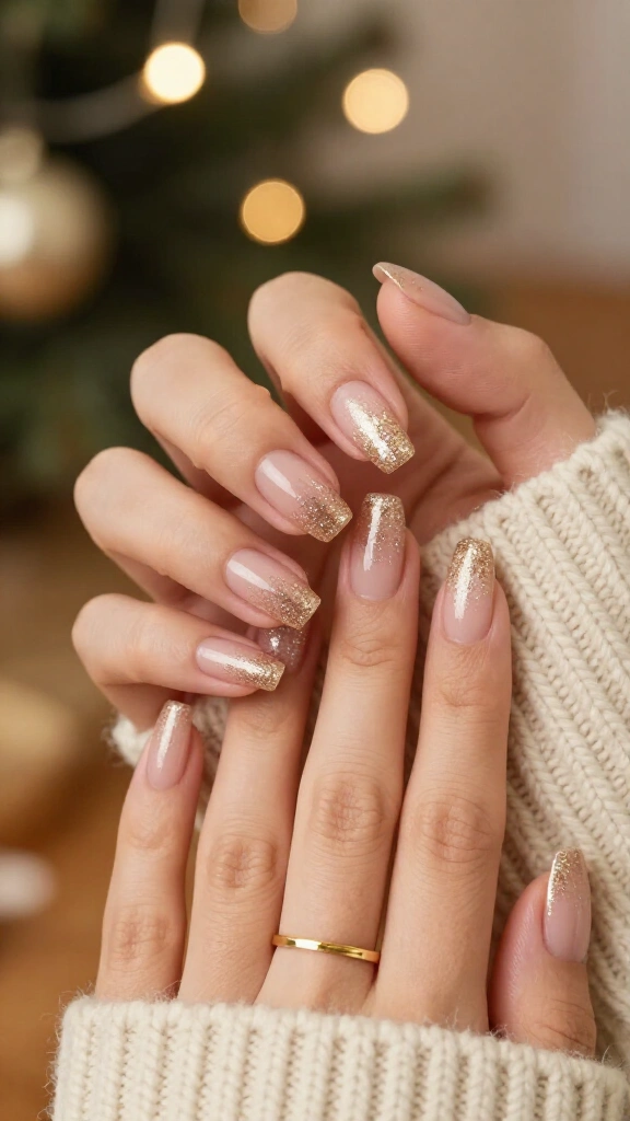 Sparkling Champagne Glitter Gradient