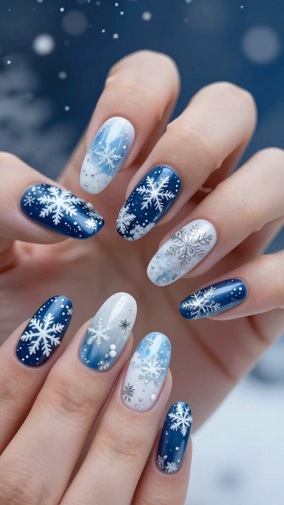 Winter wonderland full nail art