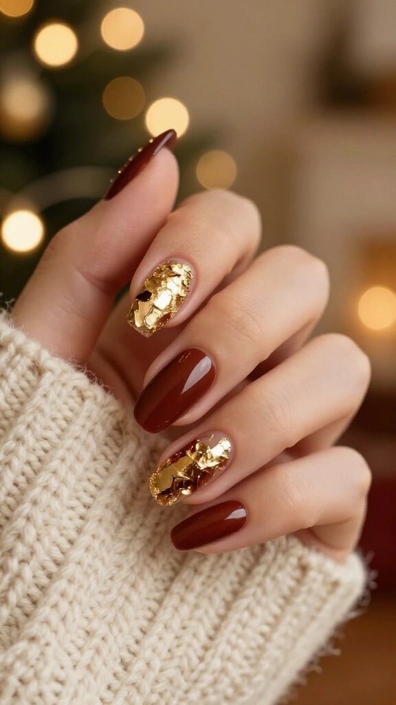 Rich Mahogany with Gold Chrome Foil