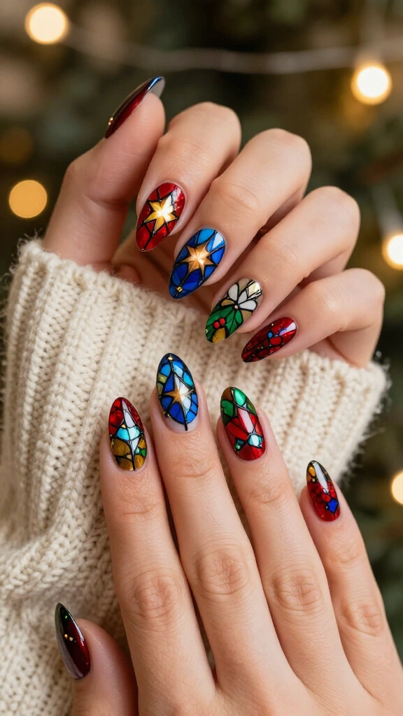 Stained glass window nails