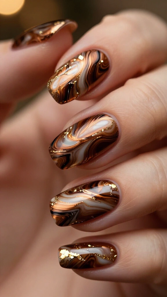 Molten Bronze & Espresso Marble