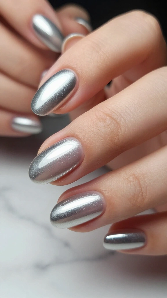 Negative Space Silver Half Moons