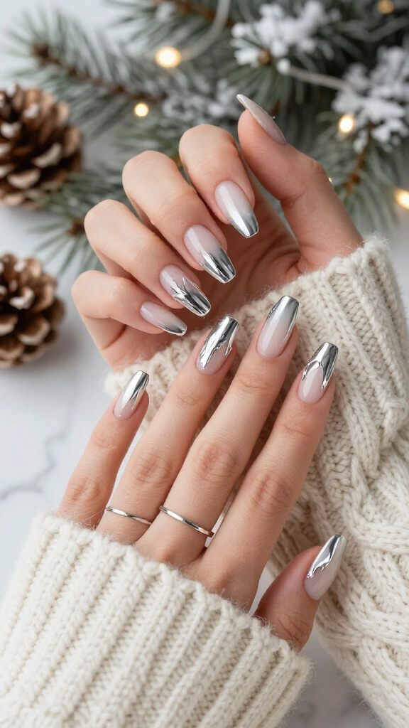 Icicle Metallic Drip French