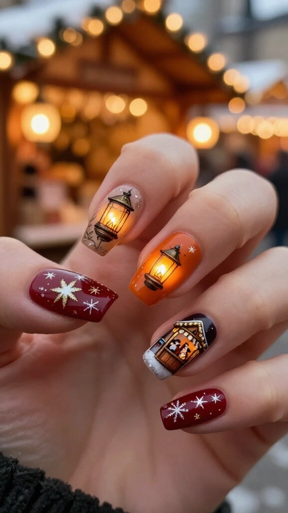 Christmas market nails