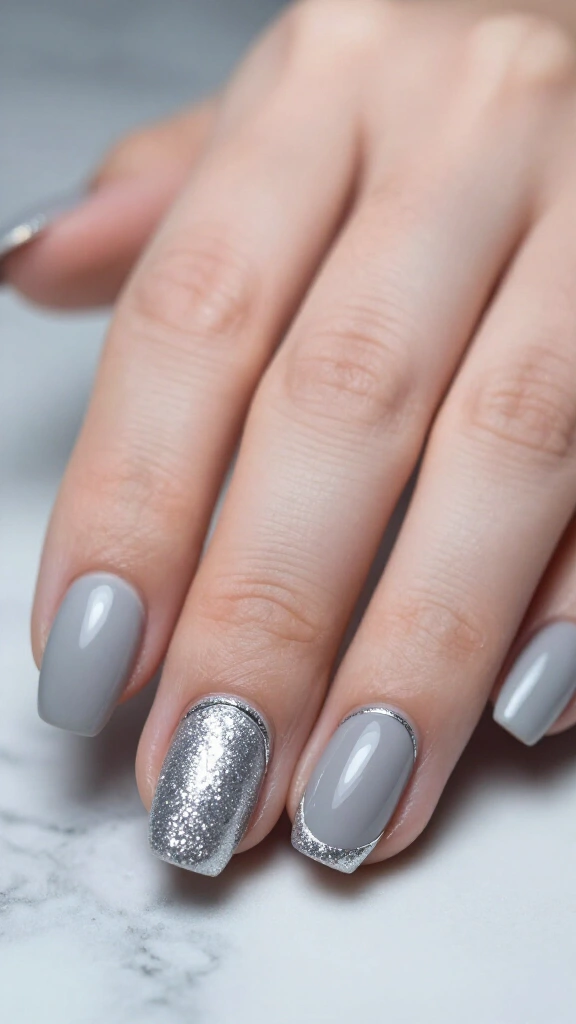 Platinum Glitter Cuticle Cuffs