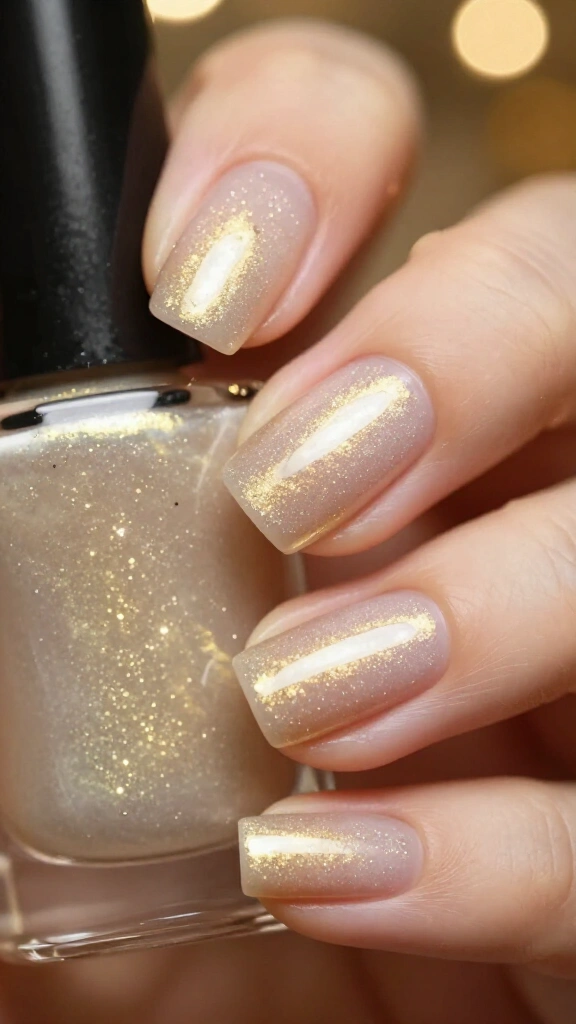 Frosted champagne sparkle