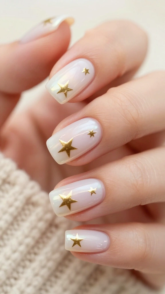 Dainty gold star accents