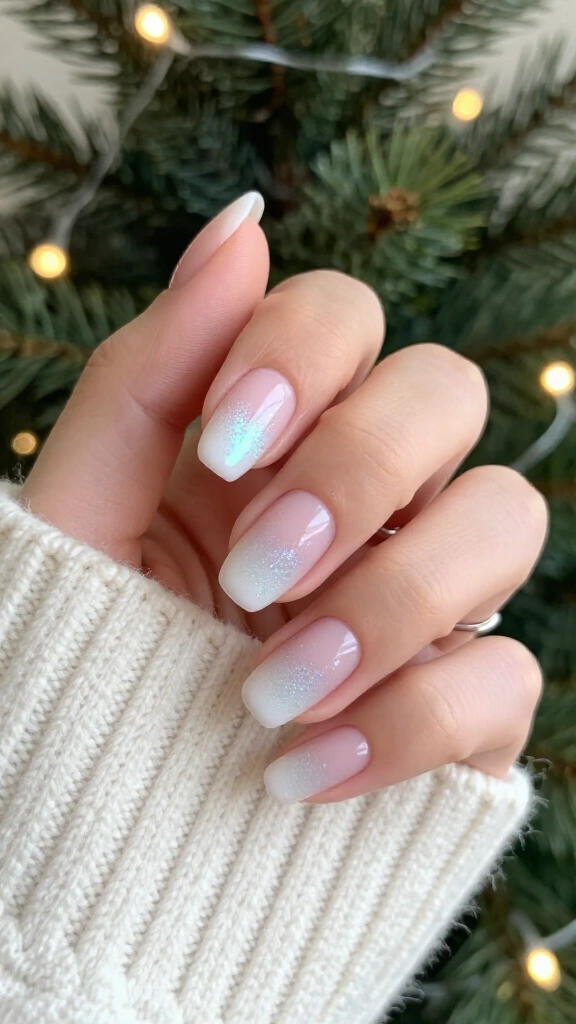 Icy holographic French fade