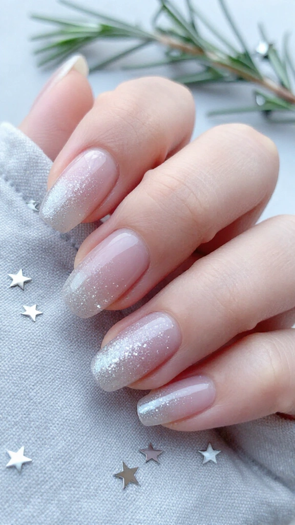 Snow-dusted neutral sheer