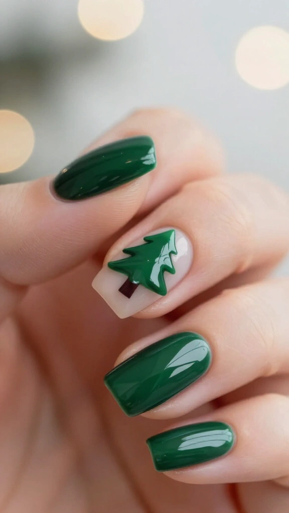 Negative space Christmas tree design