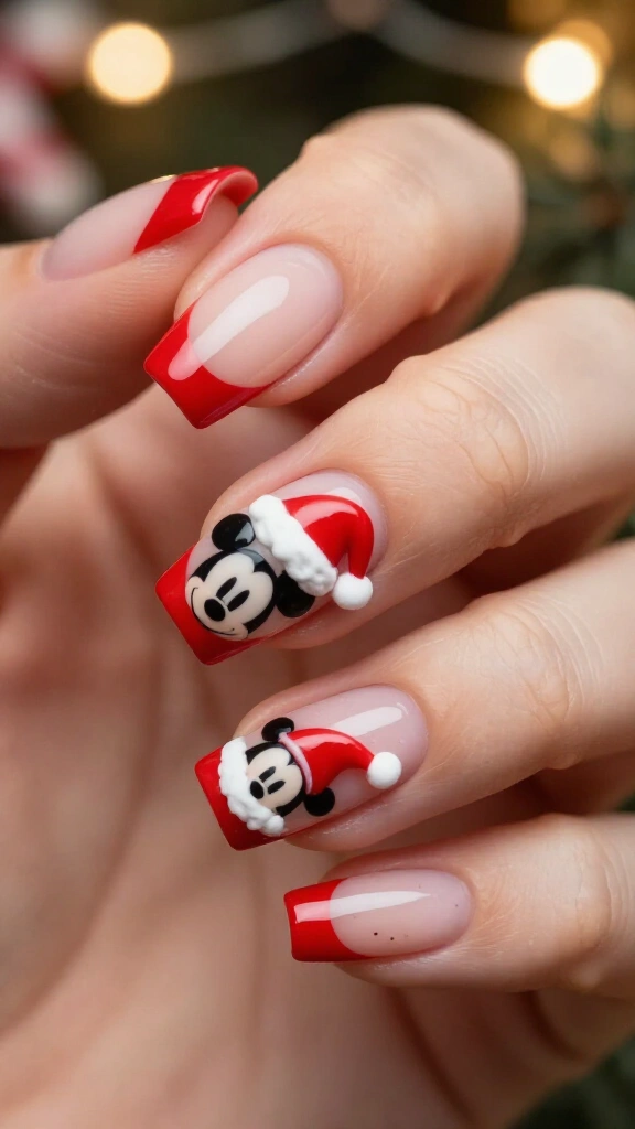 Santa Mickey classic red Frenchies