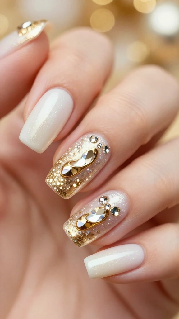 Metallic gold Cinderella slipper sparkle