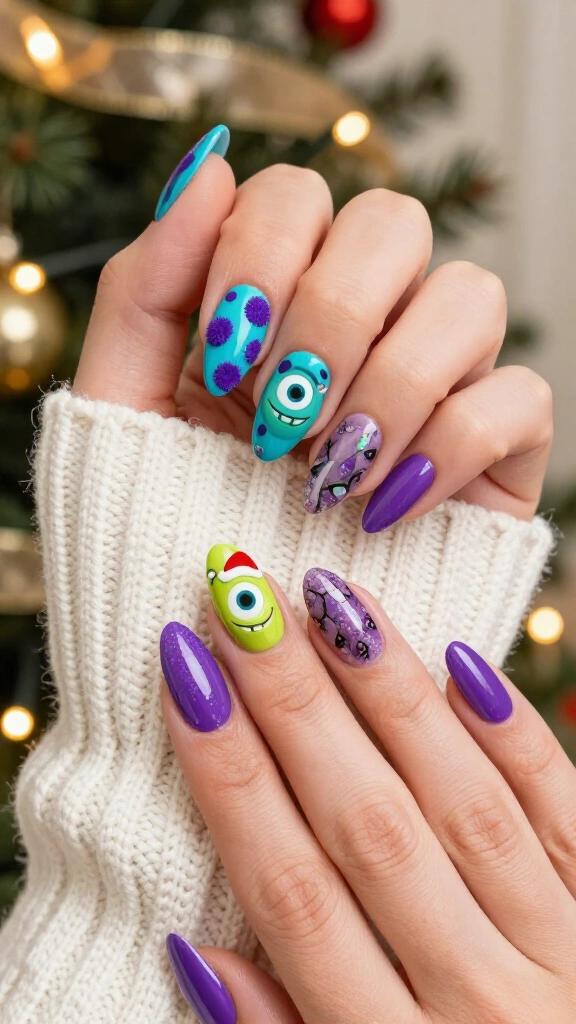 Monsters, Inc. festive Sulley and Mike fluff