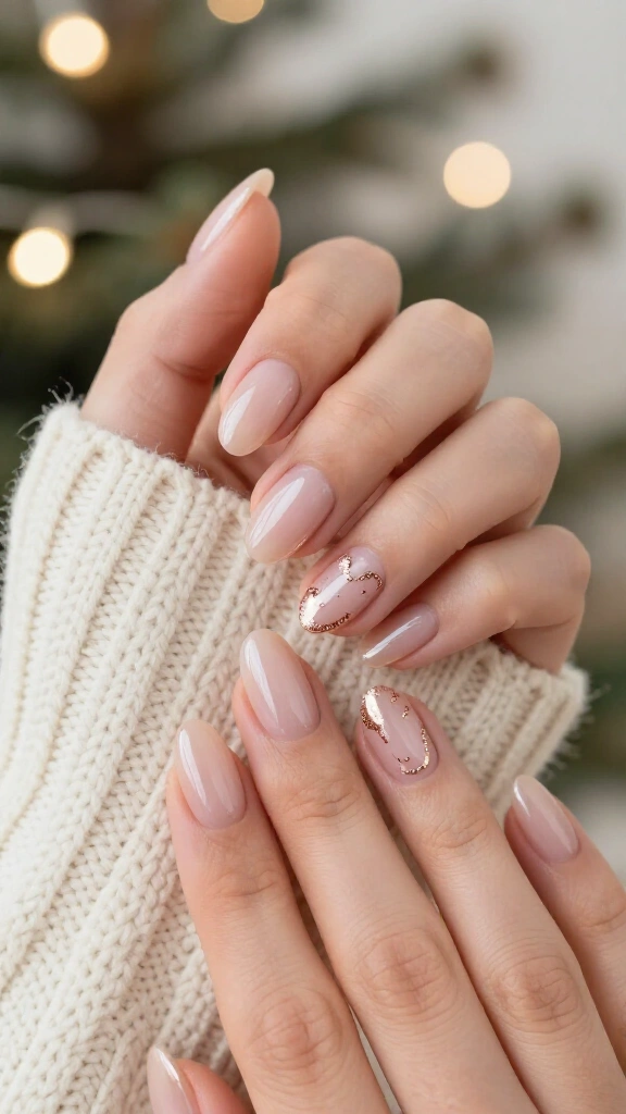 Minimalist rose gold Mickey outline