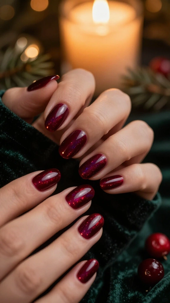 Deep burgundy red