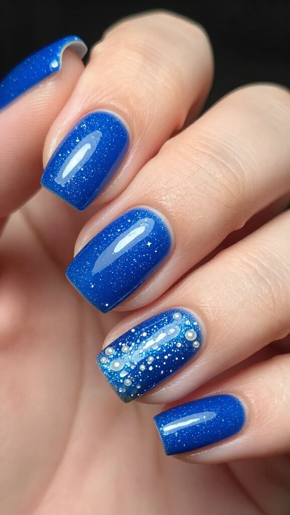 Icy cobalt with micro glaze
