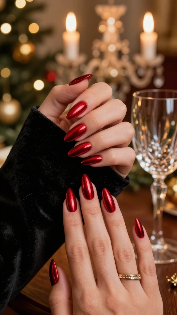 Ruby Red Chrome Stilettos