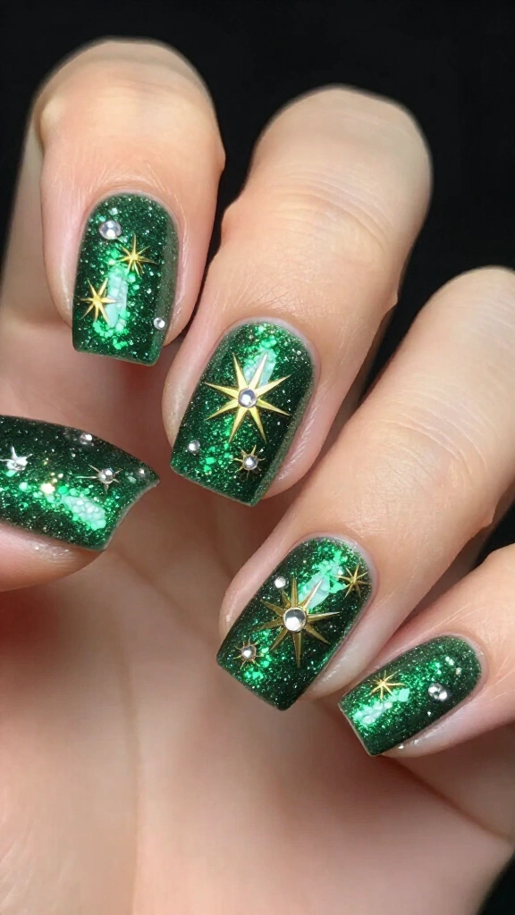 Metallic Spruce with Starburst Gems