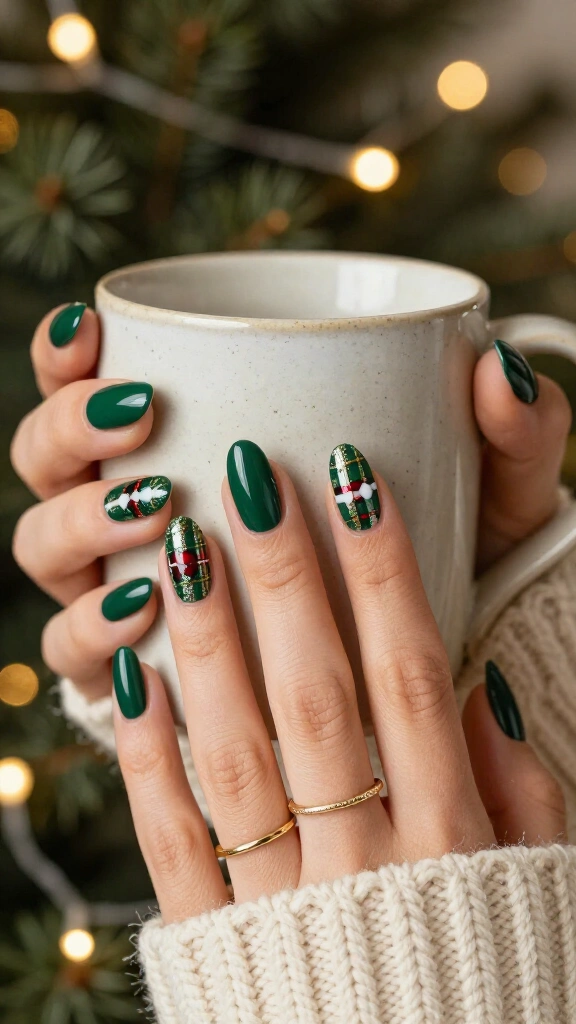 Plaid & Tartan Forest Green Accents