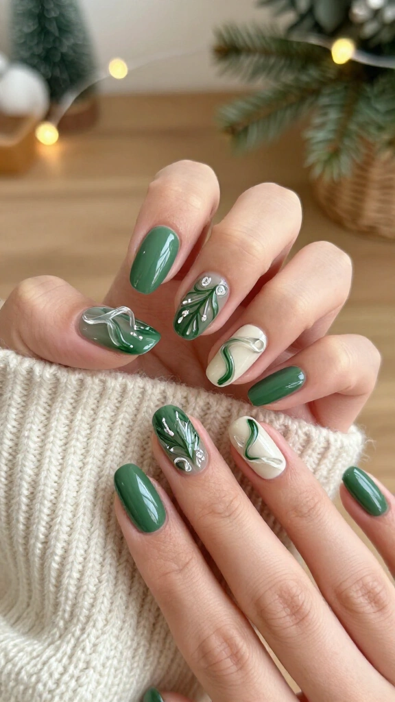 Peppermint Moss 3D Gel Swirls