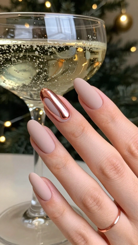 Rose Gold Metallic Drips