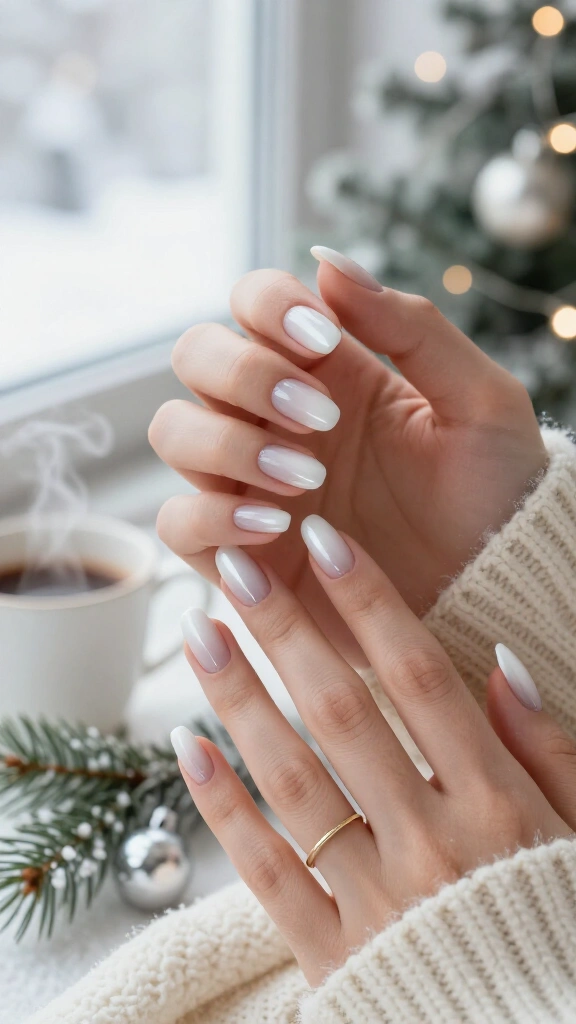 Soft Frosted French Tips