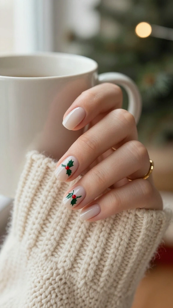 The single holly leaf accent