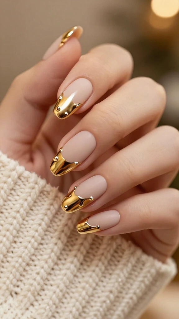 Molten liquid gold drips