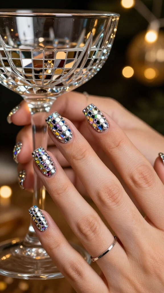 Holographic disco ball squares