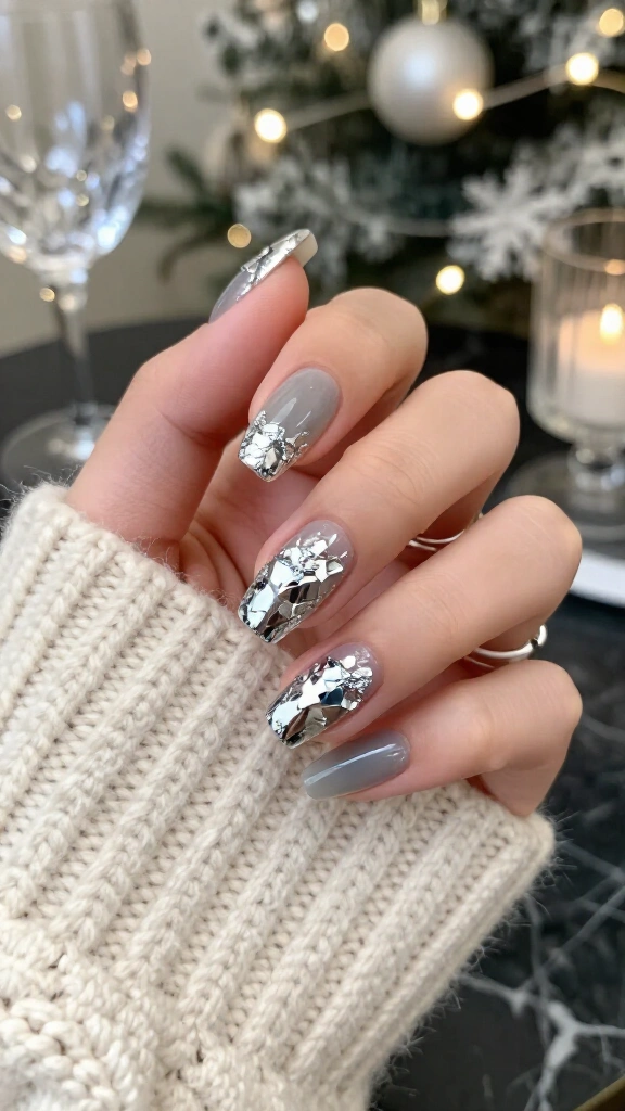 Ultra-chic silver metallic foil