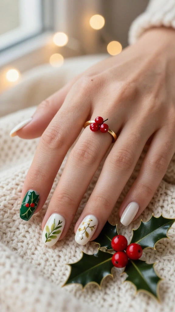 Holly and mistletoe duo