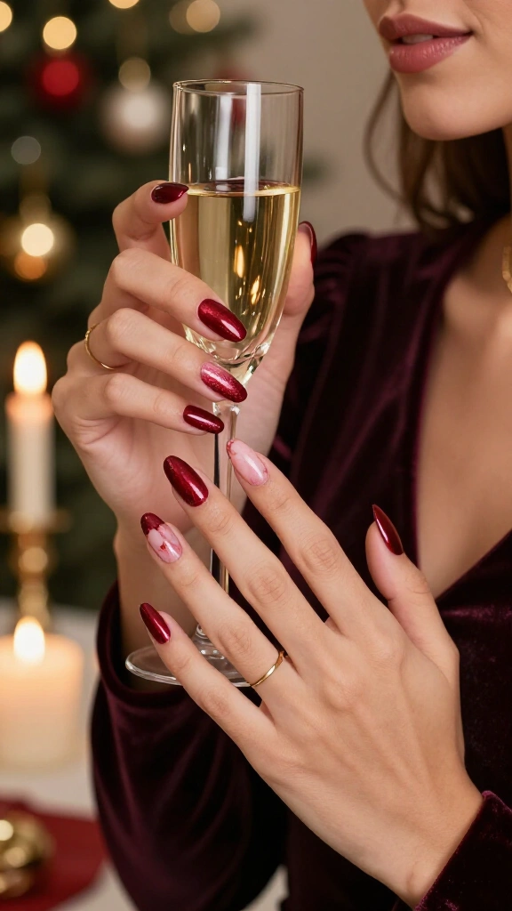 Ruby Red Velvet with Rose Quartz Accents
