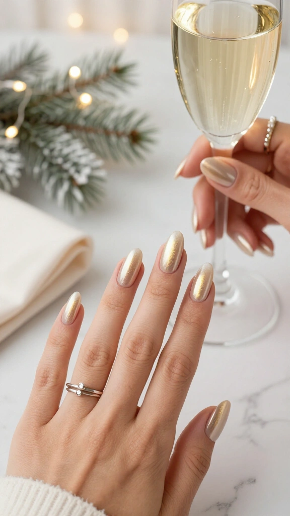 Champagne Glass Shimmer