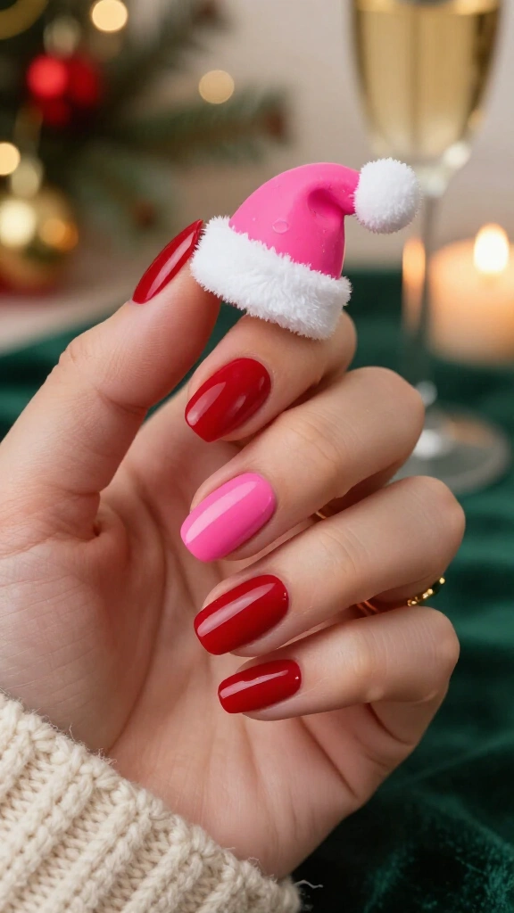 Hot Pink Santa Hats