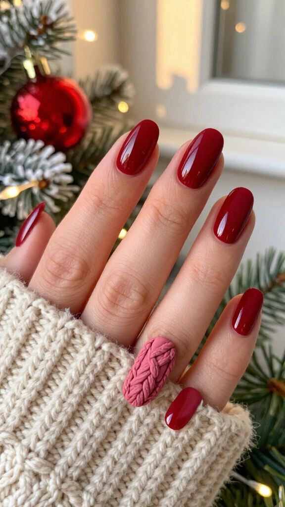 Cable Knit Sweater Texture in Dusky Rose