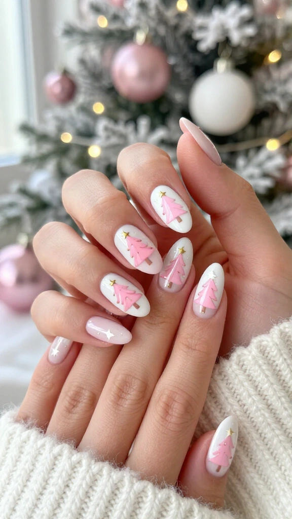 Pink Christmas trees
