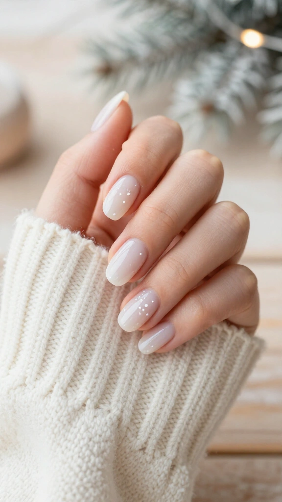 Milky white snowfall