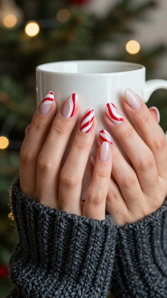 Frosted Candy Cane Peppermint Swirls
