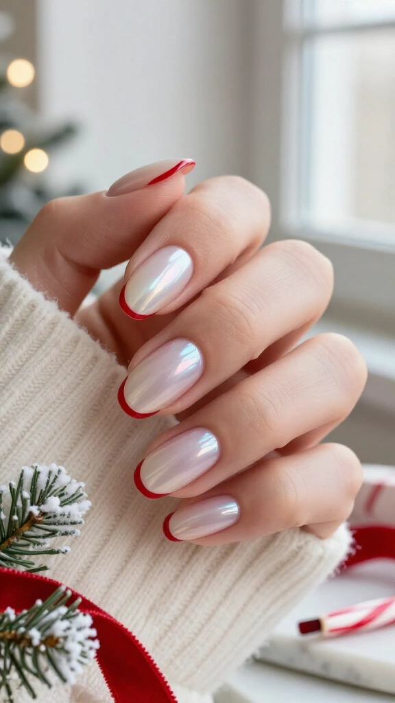 Glazed donut candy cane tips