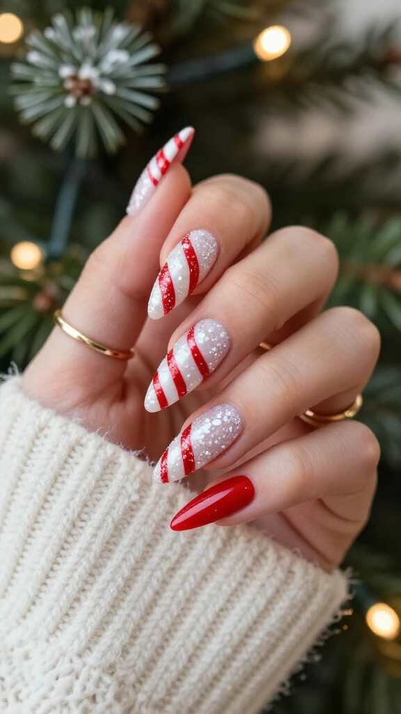 Glitter-Dusted Sugar Cane Stilettos