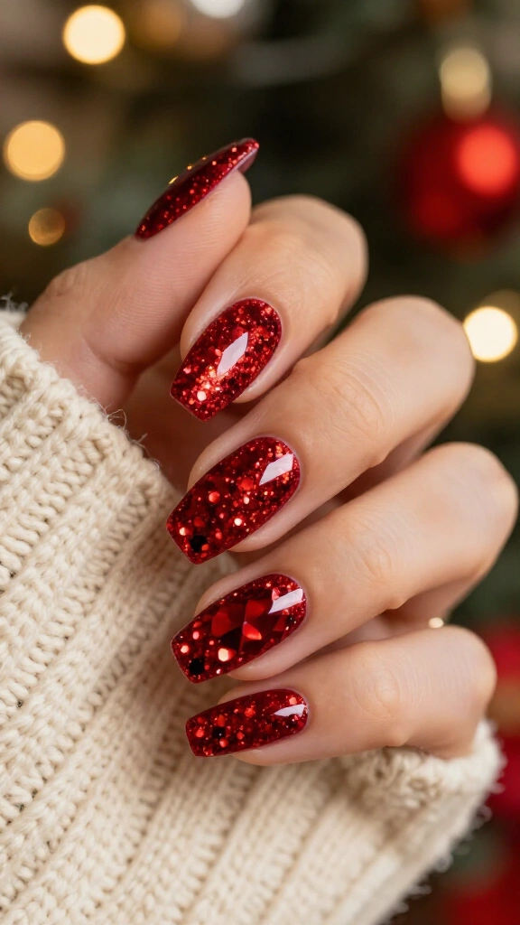Ruby red glitter bomb