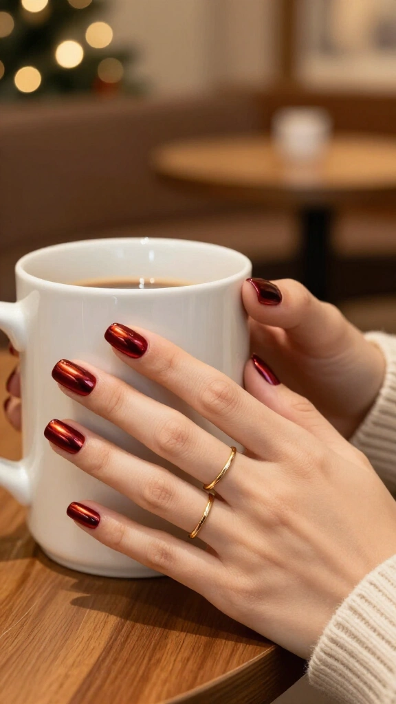 Burgundy chrome short ovals