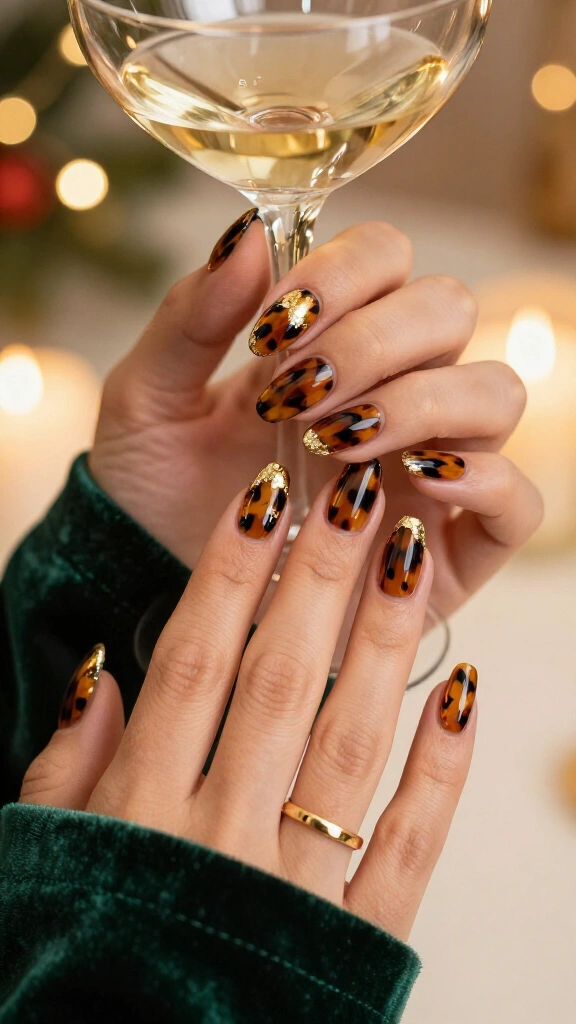 Tortoiseshell with gold foil borders