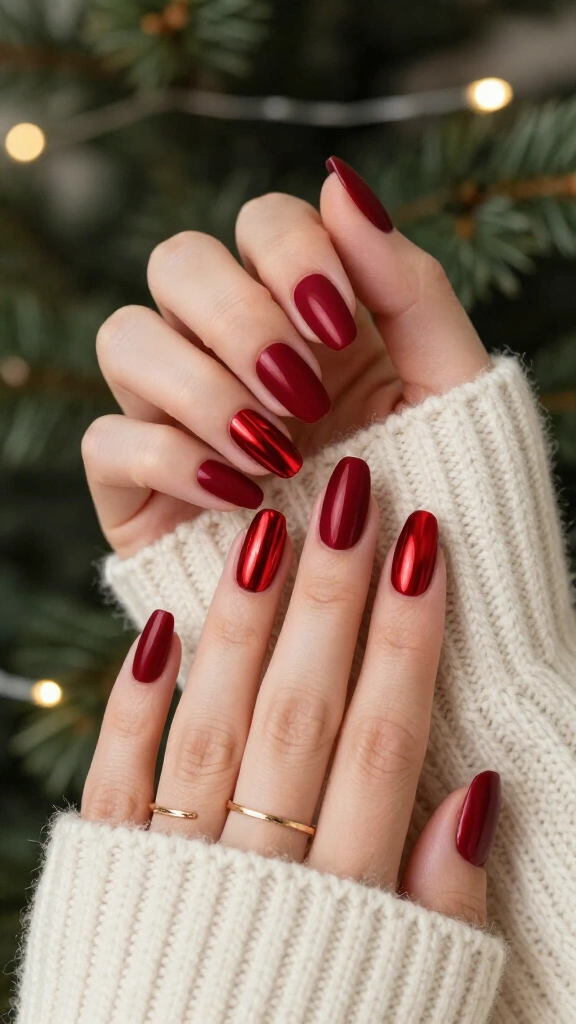 Matte and chrome red contrast