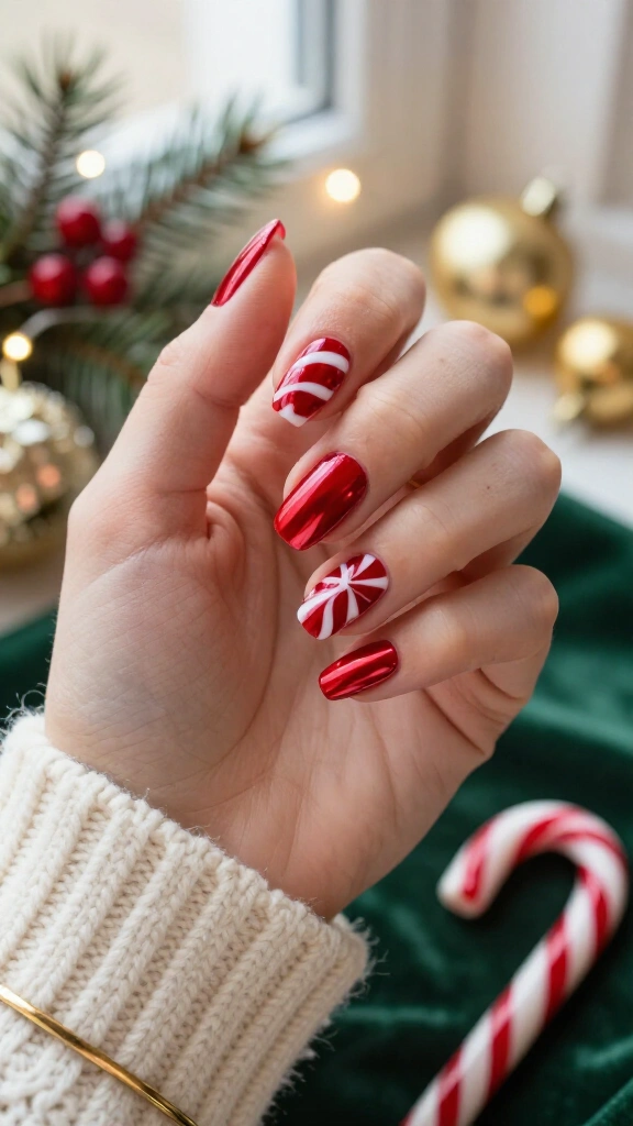 Candy cane swirl chrome